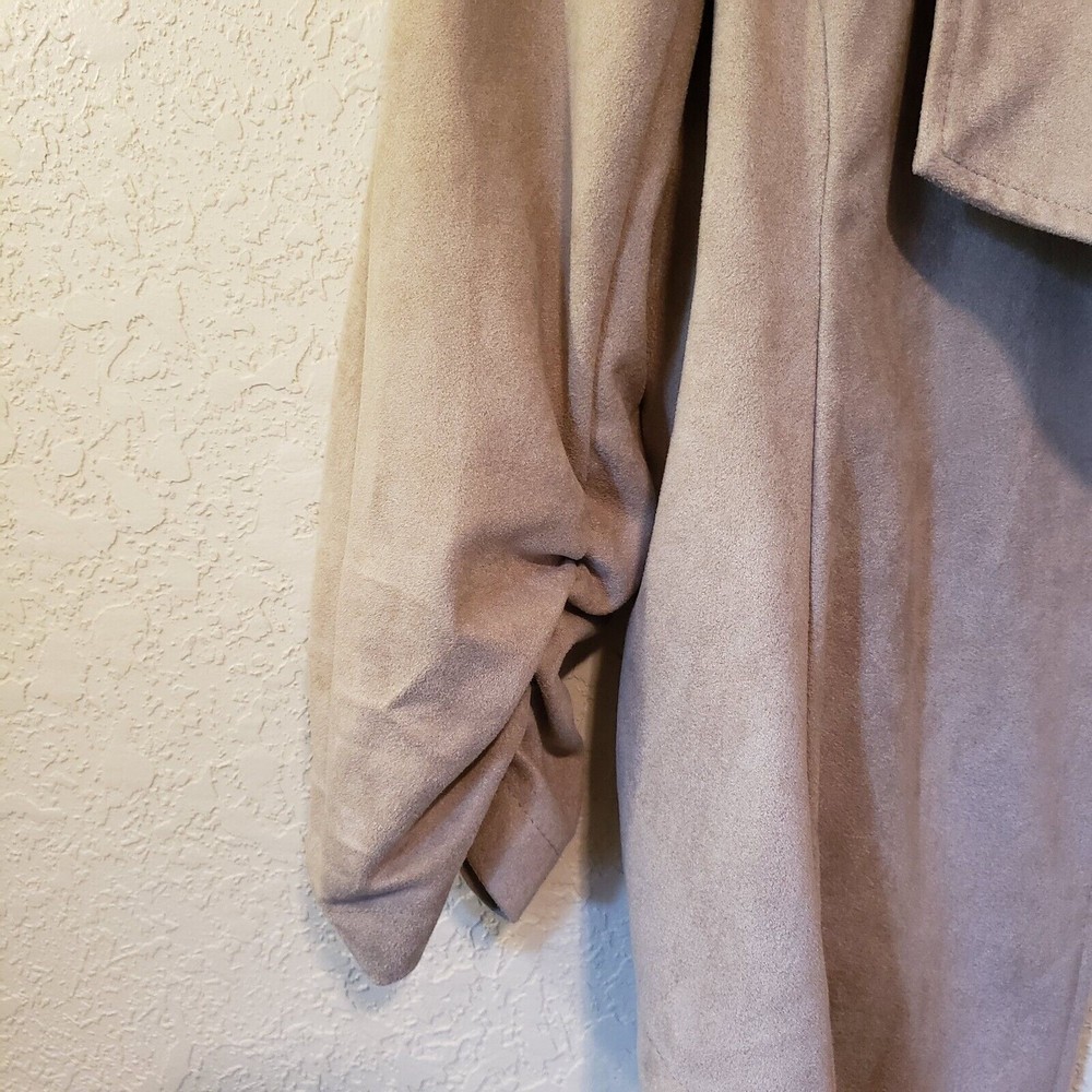 Women's Faux Suede Tan Jacket Sz Small By 89th & Madison - Picture 2 of 7